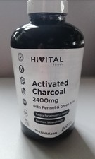 HIVITAL Aktivkohle Activated Charcoal 240 Kapseln 2400mg Fennel & Green Anise  
