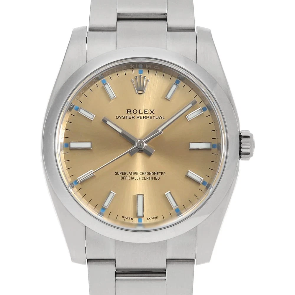 Rolex — ROLEX Oyster perpetual 114200 White grape Random Number second hand mens
