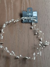 Haarschmuck Silber Braut Hochzeit Perlen Kopfhaarschmuck