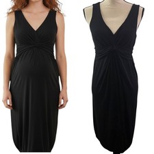A Pea in The Pod Sleeveless V-Neck Midi Maternity Dress   Size Medium