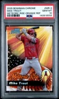 2025 Mike Trout Bowman Chrome Meteoric Rise Orange Refractor /25 PSA 10 Pop 1