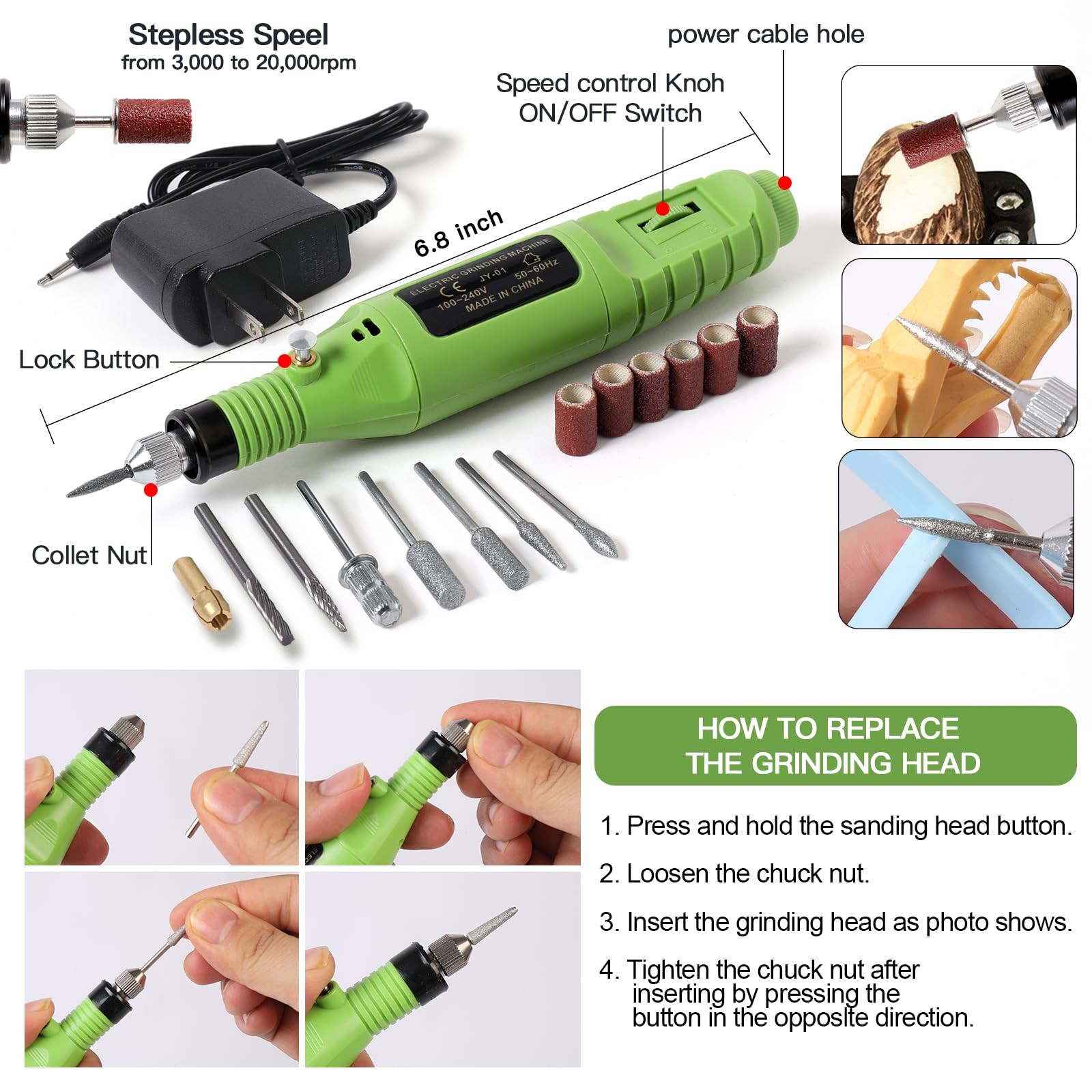 108 Pcs Pro Grade for Model Tool Kits,Hobby Tool Sets,lncluding Electric Poli...