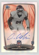 2014 Bowman Rookie Chrome Refractor Auto Aaron Colvin #17 Auto d4y