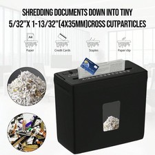 Paper Shredder - 5-Sheet Cross Cut With 2.38-Gallon Basket - P-4 Level -FGQA