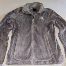 The North Face XS Women's Heathered Gray Fleece Full Zip Jacket Mock Neck