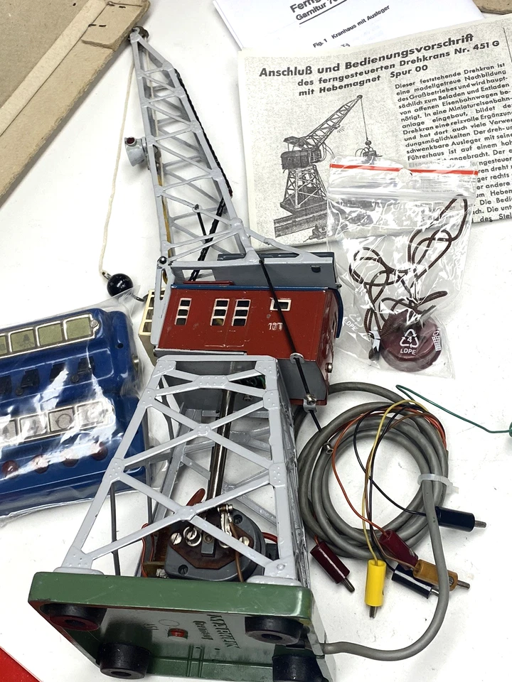 Märklin ho Kran451 G KRAN  komplett  STELLPULTE -ANLEITUNG,TIEFSTRAHLER --2 /800 - Bild 3 von 4