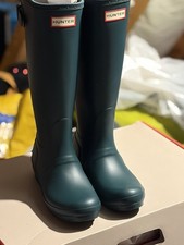 Image of Hunter Tall Wellington Boots – Navy – Size UK 4 – Never Worn – Boxed