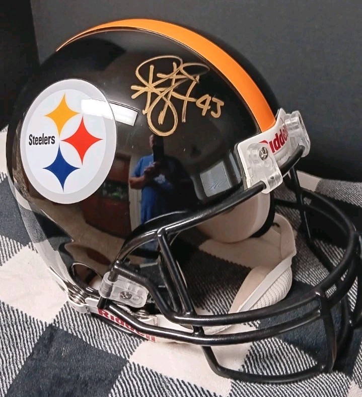Troy Polamalu Autographed Signed Pittsburgh Steelers Pittsburg Steelers Proline Authentic Full Size Helmet JSA 