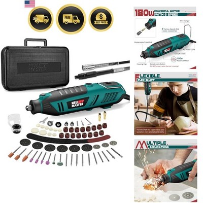 180W Rotary Tool Kit with 160 Accessories, 6-Speed Corded Rotary Tool Set 100...
