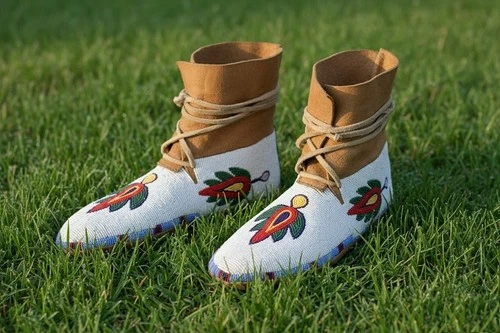 Hand Beaded Powwow Moccasins | Native American Regalia | Men & Women MC602