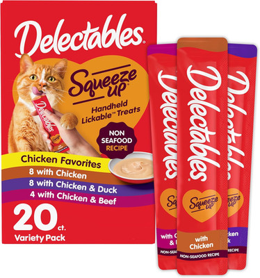 Delectables Squeeze up Non-Seafood Variety Pack Lickable Cat Treat, 20 Count (Pa