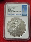 2024(W) Silver Eagle Dollar ASE NGC MS 70 STRUCK AT WEST POINT MINT  FDI  #T1243