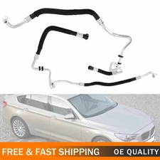 2x Engine Oil Cooler Hose Pipe Inlet & Outlet Fit BMW 5 6 7Serise 535i 640i 740i