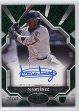2025 Topps Tier One Break Out Green Foil 26/49 Angel Martinez Martínez Auto 05nu