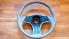 14" 3 Spoke Marine Watercraft Boat Steering Wheel Taupe / Gray Inboard Outboard