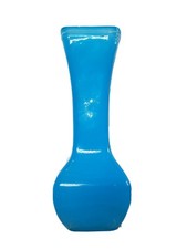 Gorgeous Light Turquoise Blue Glass Vase 8" tall BBKS1