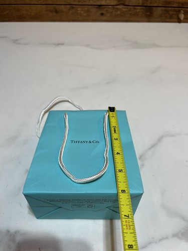 Tiffany & Co Blue Small Empty Shopping Bag Gift Bag Approx. 6" X 5" X 3” - Picture 5 of 7