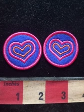 Small LOVE Patch 1 5/8" INTERTWINED NESTED HEARTS (SAVE MONEY - LOT OF 2) 00X2