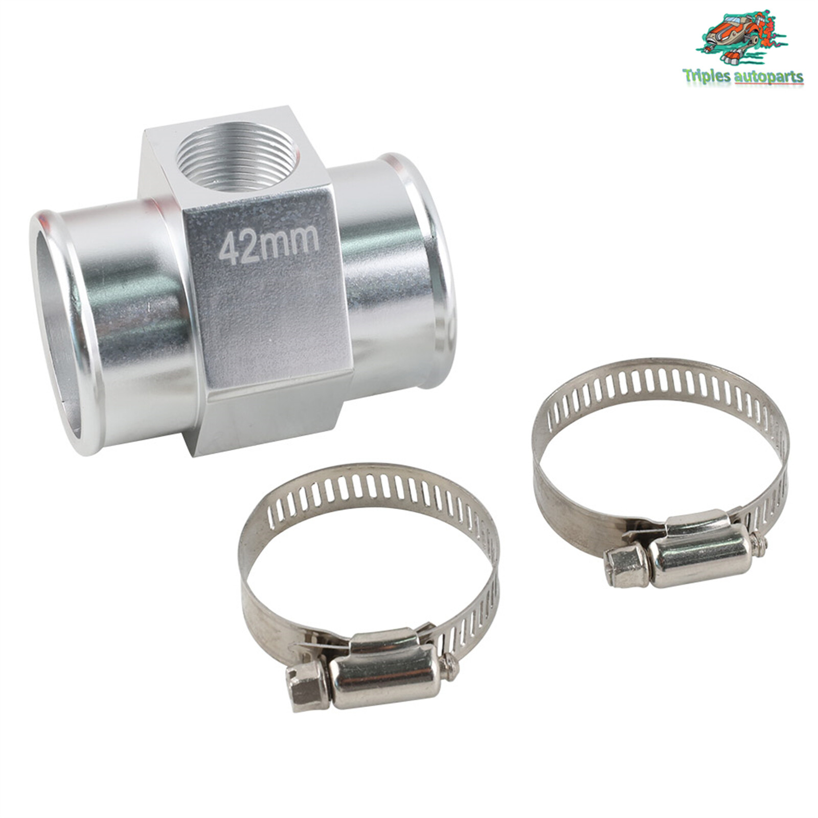New Joint Pipe Radiator Hose Adapter 42mm For Water Temp Gauge Sensor 1