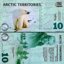 Arctic Territories 10 Polar Dollar 2010 Polymer Fds UNC