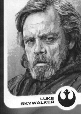 2017 Topps Star Wars Journey To The Last Jedi Illustrated Characters #5 Luke