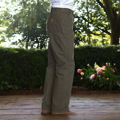 Carhartt Washed Duck Work Dungaree Pants Moss New Mens 42 x 30 Carhartt Washed Duck Work Dungaree Pants Moss New Mens 42 x 30