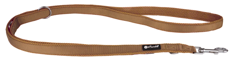 Petlando 2,3 m Mesh Führleine Hund Leine verstellbar Hundeleine cognac Gr.S-L