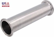 Sanitary Spool Tube Round 2'' Tri Clamp 64MM Ferrule Flange 4'' Length 1PC
