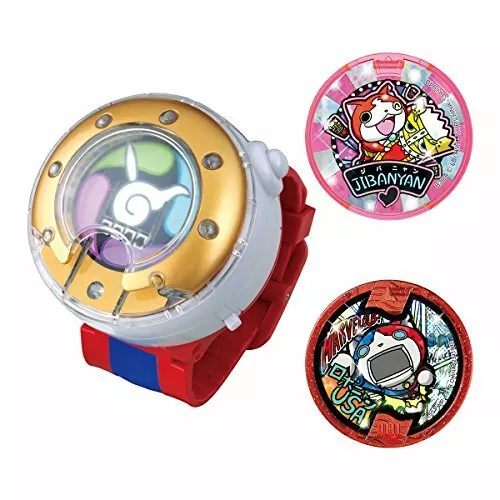 Bandai Japan Yokai Watch Wristwatch for Medals Yo-Kai + 7 Yo Kai Medals  TESTED!!