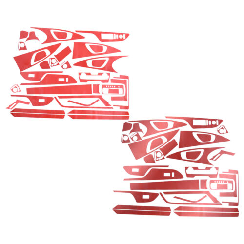 Pegatina interior de coche rojo 3D/5D cubierta calcomanías se adapta a Honda Civic 10th 16-2019 - Imagen 1 de 8