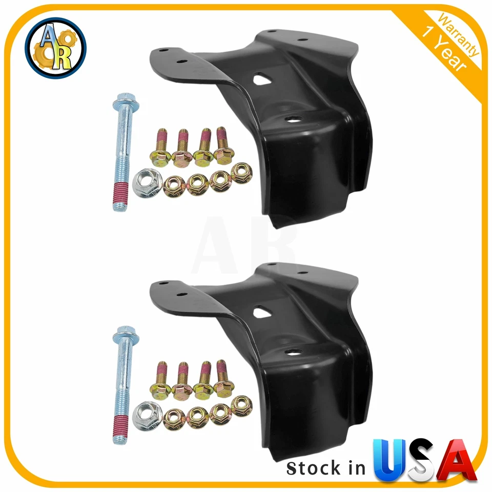 2件装后叶弹簧锁扣支架带硬件适用于97-04福特F-150 F-250 — 第 3/4 张图片