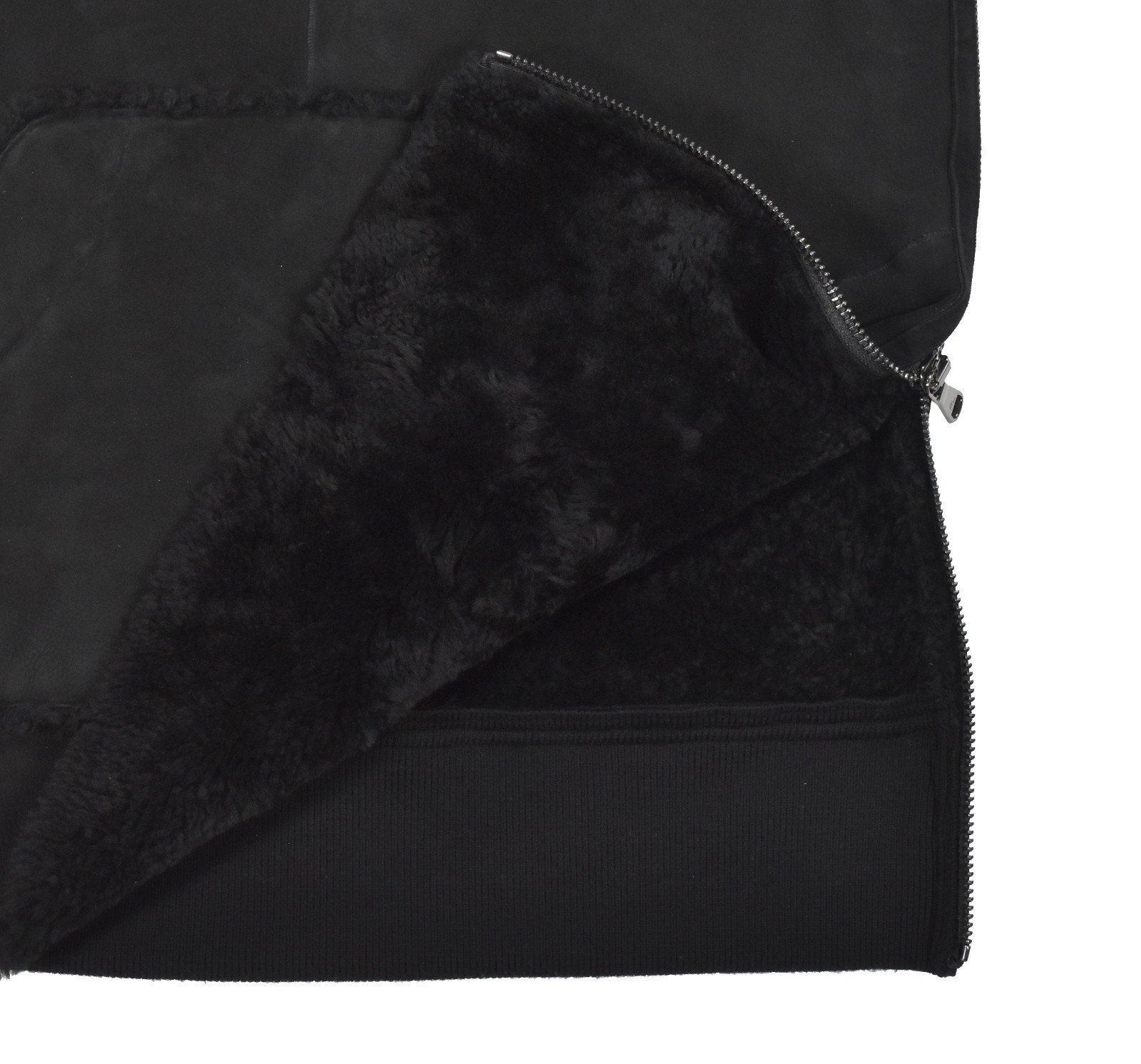 Women's Ralph Lauren Polo Sport Black Shearling Fur Pullover Jacket New $1998 image 5