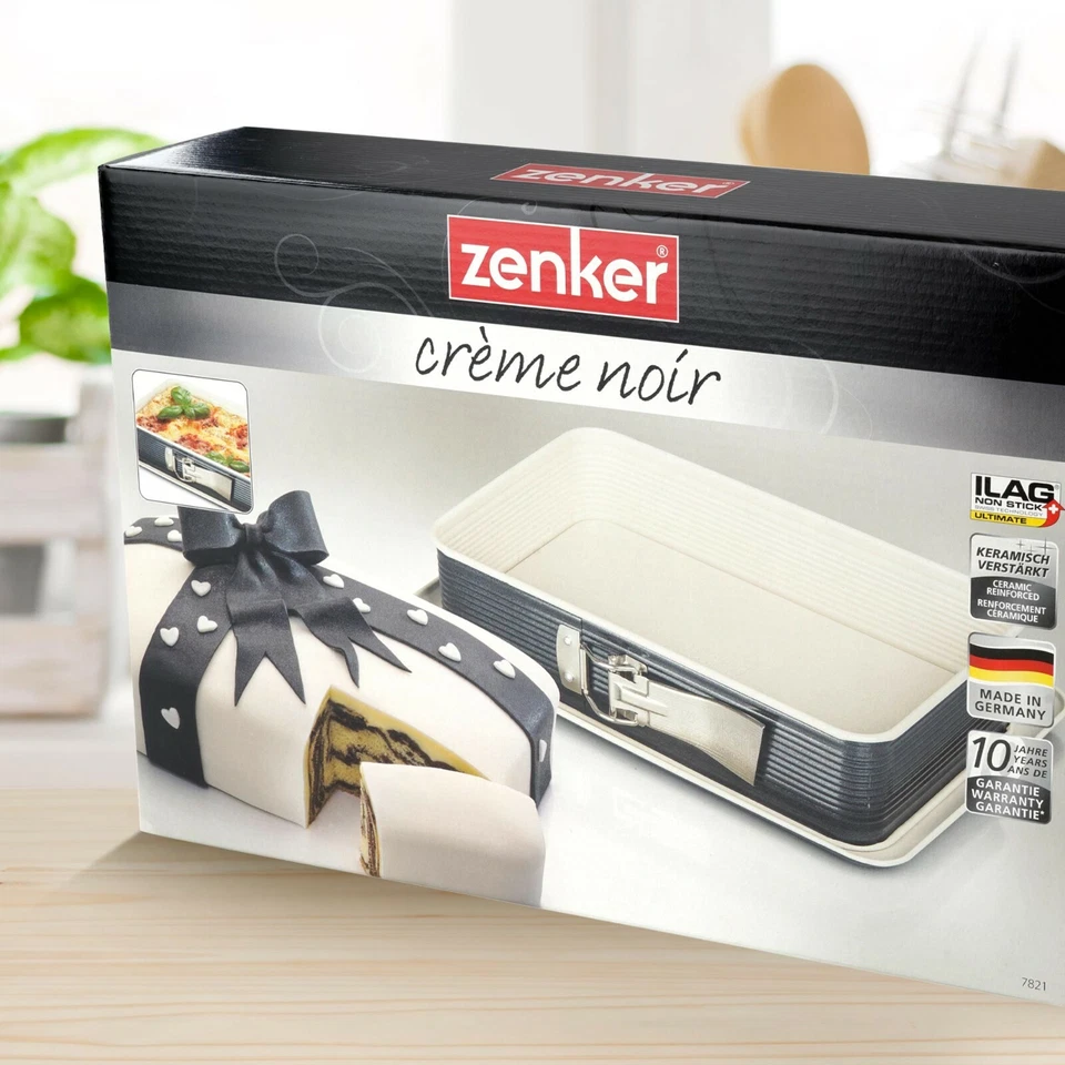 Zenker Rechteckige Springform CREME NOIR Backform Stahlblech Kuchenform antihaft - Bild 2 von 3