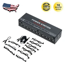 MOSKY Bass Guitar Effect Pedal Board Power Supply Station 10 Outputs 9V 12V 18V