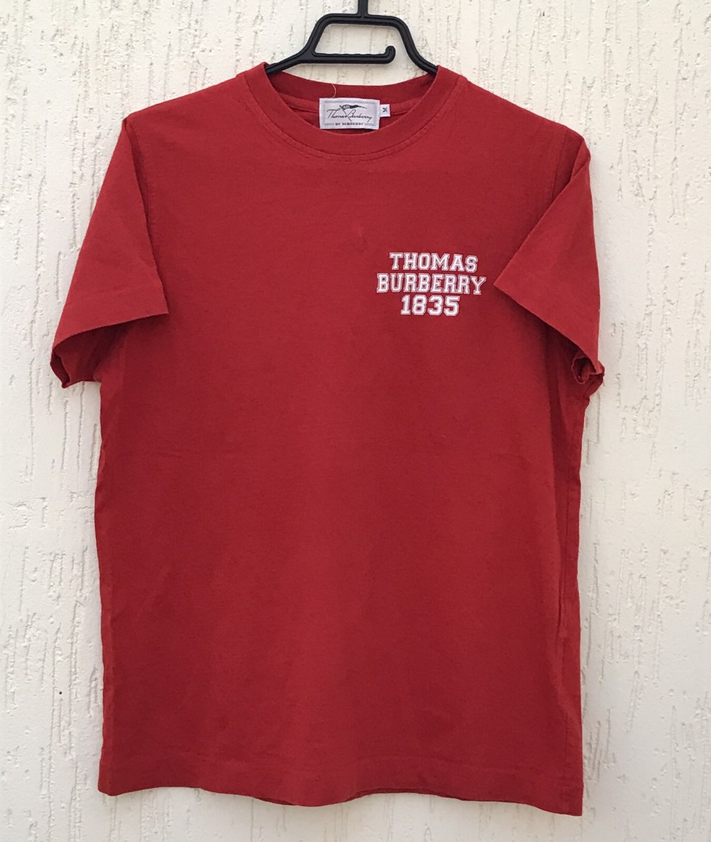 BURBERRY|SHORT-SLEEVED ROUND NECK T-SHIRTS (Vintage Che VINTAGE SHIRT thomas BURBERRY tee shirt COTTON VTG Short