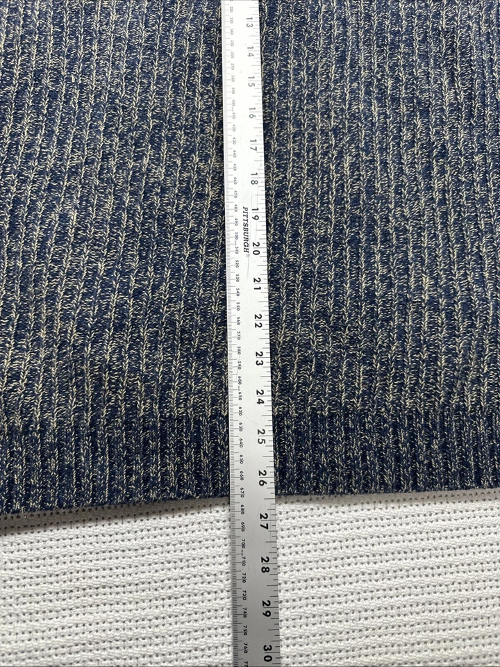 Cabela's Mens XL Outfitter Series Knit 1/4 Zip Sweater Blue - Image 4 of 4