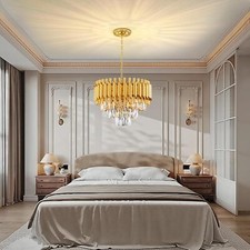 Modern K9 Crystal Chandelier Large Luxury Ceiling Pendant Light for Living Room