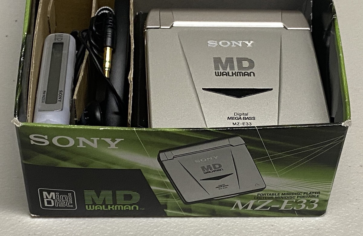 Sony MD Walkman MZ-E33 Minidisc RM-MZE33 Remote+MDR-A34