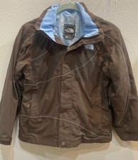 The North Face Hyvent Full Zip Hooded Winter Ski Jacket Girls Size Medium Brown