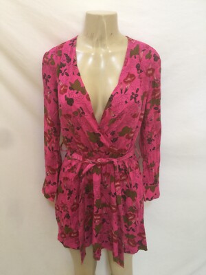 zara pink denim dress Basic Z1975 Size Medium Fuchsia With Multicolor Floral Print Rust Bridesmaid Dresses - usa dress Dress in cotton denim Colour:Blue Red Poppy pink denim dress