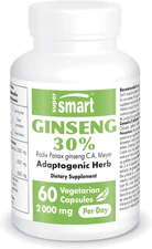Supersmart Ginseng 30% 2000Mg (High Strength) Radix Panax Ginseng Supplement Gin