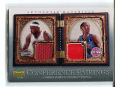 2007-08 UD NBA Artifacts Lebron James Tayshaun Prince Game Used Materials 49/150