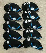 New 10Pcs Quality Black Callaway Neoprene Golf Iron Head Covers 4-9 PLSA/W