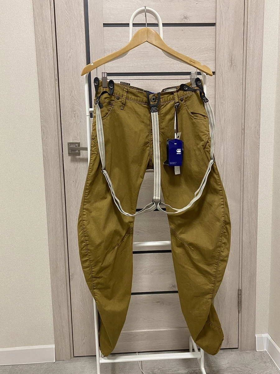 NWT G-star Raw Arc 3D Mustard Loose Tapered Braces Coj Man’s Chino Pans