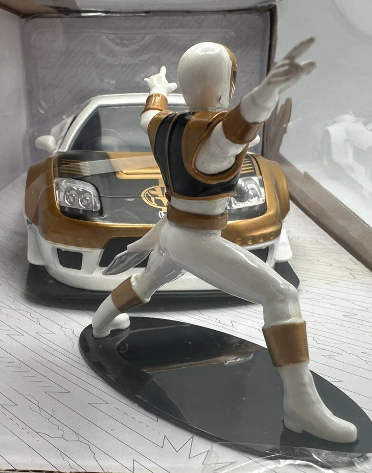 White Ranger & 2002 Honda NSX Type R Japan Spec DieCast Power Rangers Jada 2023 - Image 4 of 4