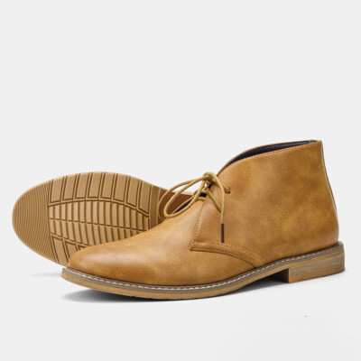 British Shoe Last Men's Retro Desert Boots Classic Chukka Boots Real leather