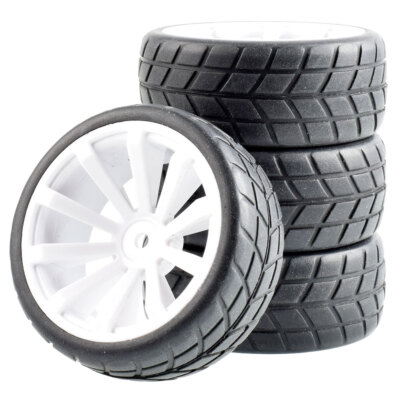 1/10 Rc Onroad Wheels Rubber Tires for Hpi Rs4 Tamiya tt01 tt02 Traxxas 4tec MST