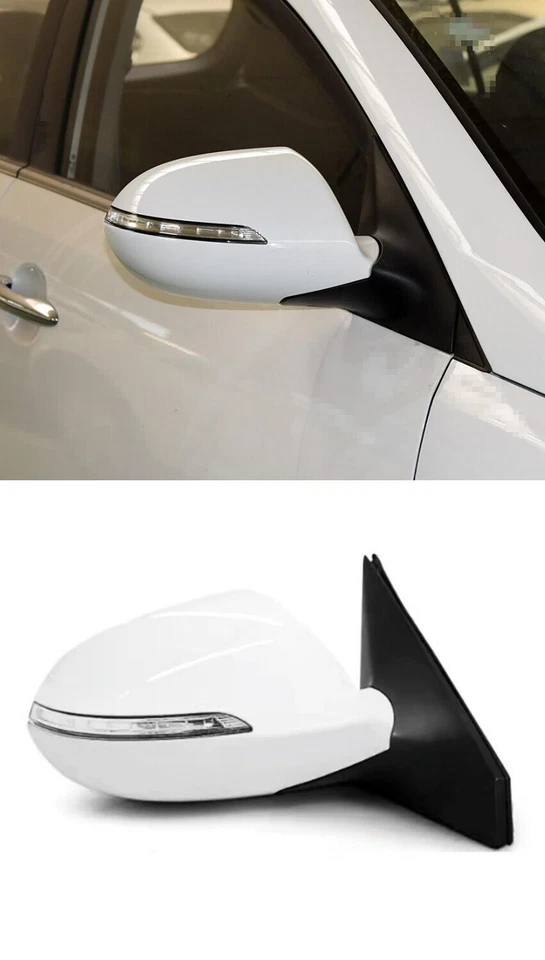 Conjunto de espejo retrovisor lateral derecho blanco para coche Kia Sportage SUV 2011-2016 5 pines Foto 3 de 3