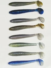 3.8" Nimrod's Tackle PSYCHO SHAD SCENTED MINNOW 6 Per Pack FAT BODY PADDLE TAIL