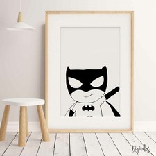 NURSERY BEDROOM CHILDREN'S WALL ART Batman, superhero QUALITY art print